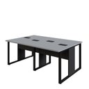 Ver imagem 6 de Plataforma de Trabalho 4 Lugares 1,80m X 1,20m Pé Metal F5 Cor:cinza Sagrado com Preto