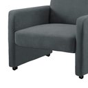 Ver imagem 3 de Poltrona Mirella Suede com Rodízios - D'Rossi Cor Cinza