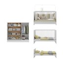 Ver imagem 5 de Berço 3 em 1 com Colchão Incluso e Cômoda 1 Porta 4 Gavetas Brisa Multimóveis Mp4751 Branco