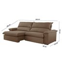 Ver imagem 3 de Sofá Filadélfia Veludo 2 Módulos 100cm B25cm Meu Sofá Online B016 Veludo Marrom