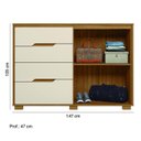 Ver imagem 2 de Cômoda 08 Gavetas Georgia Freijó Off White Moval