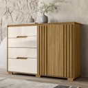 Ver imagem 1 de Cômoda 08 Gavetas Georgia Freijó Off White Moval