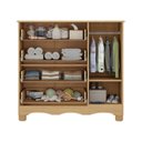 Ver imagem 3 de Cômoda Infantil 95cm 1 Porta com Vidro e 4 Gavetas Luna Multimóveis Mp4414 Madeirado/branco