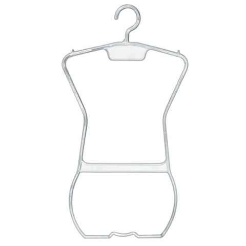 Cabide Silhueta Biquíni Adulto Organizador Expositor de Roupas Transparente Plástico