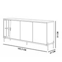 Ver imagem 5 de Aparador Buffet para Sala de Jantar 4 Portas 182cm Pés Industrial Dourado Mosele C04 Off White