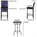 Ver imagem 2 de Mesa Bistro e 2 Banquetas Roma Preta Corda Náutica 12 Trama Original
