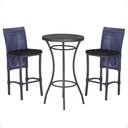 Ver imagem 1 de Mesa Bistro e 2 Banquetas Roma Preta Corda Náutica 12 Trama Original