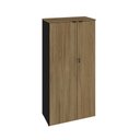 Ver imagem 1 de Armário Alto Fechado com 02 Portas 161,5x80x42cm Wlaf80 Preto Tx com Vermont Oak