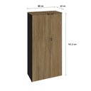 Ver imagem 6 de Armário Alto Fechado com 02 Portas 161,5x80x42cm Wlaf80 Preto Tx com Vermont Oak