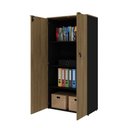 Ver imagem 5 de Armário Alto Fechado com 02 Portas 161,5x80x42cm Wlaf80 Preto Tx com Vermont Oak