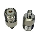 Ver imagem 2 de 2 Conector Mini Uhf + Conector Base Quadrada Rg58 + Adaptador Sma Femea Uhf Femea