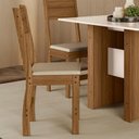 Ver imagem 7 de Kit 8 Cadeiras de Jantar Milano Bege Base Carvalho