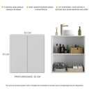 Ver imagem 3 de Gabinete Banheiro 2 Portas Suspenso 63cm Multimóveis Mp5007 Branco