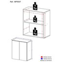 Ver imagem 4 de Gabinete Banheiro 2 Portas Suspenso 63cm Multimóveis Mp5007 Branco
