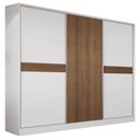 Ver imagem 2 de Guarda-Roupa Casal 100% MDF 3 Portas Branco/Rustic Malta Madesa