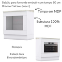 Ver imagem 5 de Balcao Forno Embutir com Tampo 80 Cm Americana Branco Calcare Henn