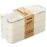 Marmita Fitness Lunch Box 900ml 3 Divisórias Pote Mantimento Bento 3 em 1 Lorben - 1