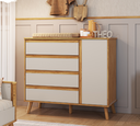 Ver imagem 1 de Cômoda Infantil Théo Peroba Off White c/ Amêndoa em 100% MDF