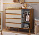 Ver imagem 6 de Cômoda Infantil Théo Peroba Off White c/ Amêndoa em 100% MDF