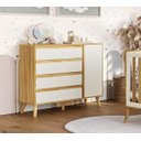 Ver imagem 1 de Cômoda Infantil Théo Peroba Off White C/ Amêndoa em 100% Mdf