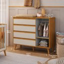 Ver imagem 2 de Cômoda Infantil Théo Peroba Off White c/ Amêndoa em 100% MDF
