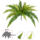 Ver imagem 1 de Folhagem Artificial Samambaia C/print Verde 54cm