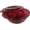 Tupperware Kit 2 Peças Tigelas Desing Policarbonato Vermelho Kit 2 Peças Tigelas Desing Policarbonat - 5