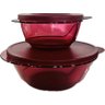 Tupperware Kit 2 Peças Tigelas Desing Policarbonato Vermelho Kit 2 Peças Tigelas Desing Policarbonat - 1