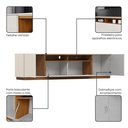 Ver imagem 6 de Rack para Tv 220cm 04 Portas Domus Bege Off White/Cinamomo