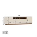 Ver imagem 4 de Rack para Tv 220cm 04 Portas Domus Bege Off White/Cinamomo