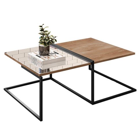 Mesa de Centro Industrial com Espelho Boreal Demolição