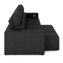 Ver mais imagens de Sofá Retrátil 4 Lugares 264cm 2 Módulos Nero com USB Couro Preto G52 - Gran Belo