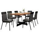 Ver imagem 2 de Conjunto Jantar Mesa Retangular + 6 Cadeiras Duo Grafite Np