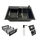 Ver imagem 2 de Cuba Gourmet Quadrada Preta de Aço Inox 60x40cm com Acessórios - Cub-007 - Stillus Home
