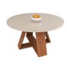 Mesa de Jantar para Cozinha Redonda 110cm com Tampo de Vidro Temperado - 4