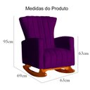Ver imagem 7 de Poltrona Balanço C/ Puff Melinda Veludo Roxo - Lm Decor