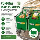 Ver imagem 4 de Kit 2 Sacolas Reutilizáveis para Carrinho de Supermercado
