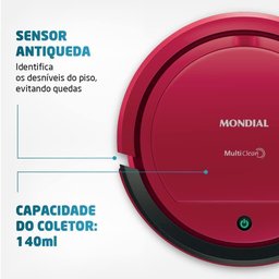 Robô Aspirador de Pó Mondial Rb-09 Bivolt + Pano de Limpeza - 5