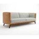 Ver imagem 3 de Sofá Dekorien Luminne 230cm Corano Marrom Linho Elite Sala