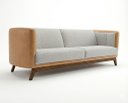 Ver imagem 3 de Sofá Dekorien Luminne 230cm Corano Marrom Linho Elite Sala