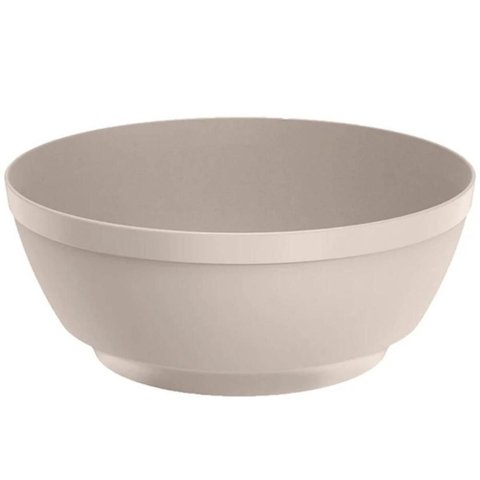 Saladeira Luna 5L Bege Linha Servir Grande Plástico Tigela Redonda Bowl Bacia