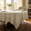 Ver imagem 7 de Toalha de Mesa Viena 10 Lugares Algodão 1,40 x 3,00 m Creme Santa Sofia