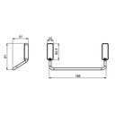 Ver imagem 2 de Toalheiro Linear Curto 18cm Essence Cromado Meber