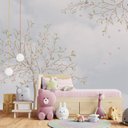 Ver imagem 3 de Papel de parede infantil árvore menina quarto de bebê M² PP12