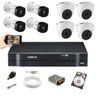 Kit CfTV Intelbras 8 Câm VHD 1010 DVR 1108 + HD 1Tb App Cel - 1