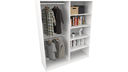 Ver imagem 2 de Armário Cabideiro Arara Duplo M11 Closet Prateleira Vetorial Móveis
