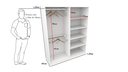 Ver imagem 5 de Armário Cabideiro Arara Duplo M11 Closet Prateleira Vetorial Móveis