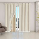 Ver imagem 1 de Cortina Daily Varão 2m Blackout PVC com Voil 2,80MX2,30m Sala Quarto Bege