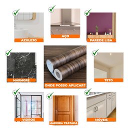 Papel de Parede Adesivo Lavavel com Textura Madeira Imbuia Bronze Envelhecido - 4