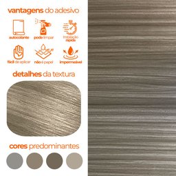 Papel de Parede Adesivo Lavavel com Textura Madeira Imbuia Bronze Envelhecido - 10